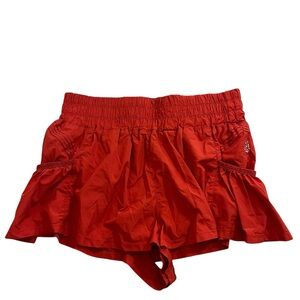 Get Your Flirt On Free People Red Shorts